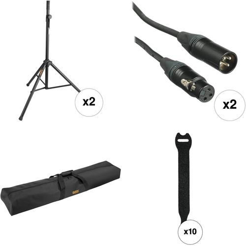 Auray Speaker Stand Accessory Kit with Cables, Bag, and Fasteners