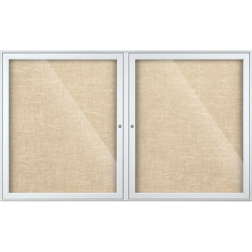 Best Rite Indoor Enclosed Two-Door Bulletin Board Cabinet