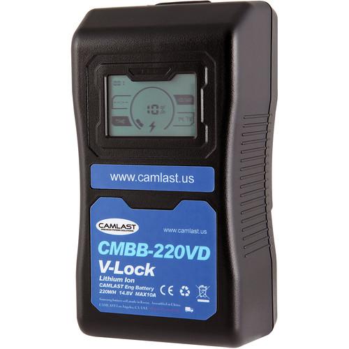 CAMLAST 220Wh 14.8V V-Mount Battery with LCD Display for Professional Camcorders & VTRs