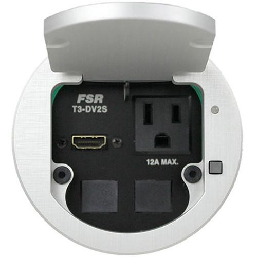 FSR T3-DV2S-1B 3.5" HDMI Round Table Box with Button and LED