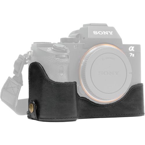 MegaGear Ever Ready Half-Bottom Leather Case for Sony a7S II, a7R II & a7 II