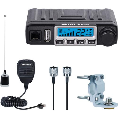 Midland MXT115VP3 MicroMobile 15-Channel GMRS Radio & 3 dB Antenna System Bundle