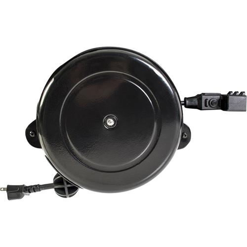 Salamander Designs Retractable Power Cable Reel with Three Outlets for Display Stands