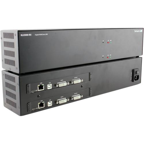 Smart-AVI 1080p HD Dual-Port DVI-D KVM Extender over CATx Transmitter and Receiver Units