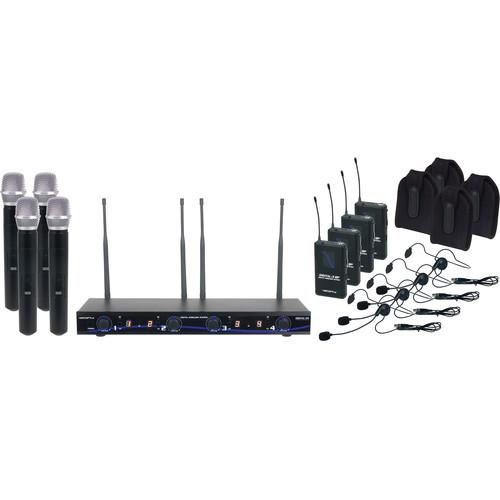 VocoPro Digital-34- Ultra Four-Channel Digital Wireless Handheld Headset Instrument System