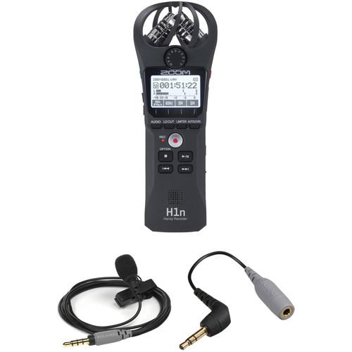 Zoom H1n Recorder Kit with Rode smartLav and TRRS to TRS Adapter