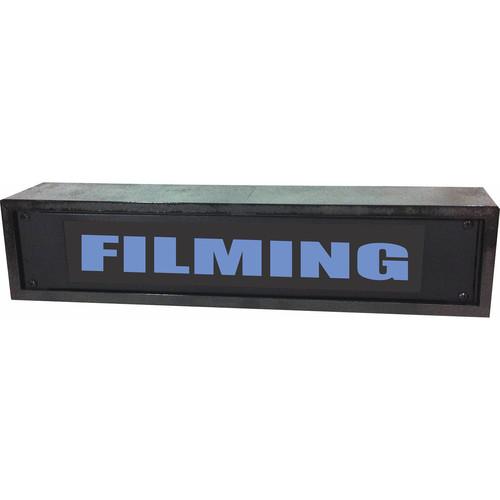 American Recorder FILMING Rackmount Indicator Sign with LEDs and Black Enclosure