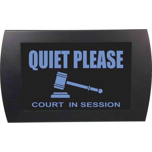 American Recorder QUIET PLEASE COURT IN SESSION Indicator Sign with LEDs