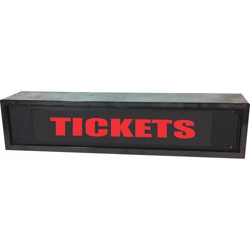 American Recorder TICKETS Rackmount Indicator Sign with LEDs and Black Enclosure