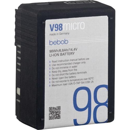 Bebob Factory GmbH V98MICRO 14.4V, 98Wh V-Mount Li-Ion Battery