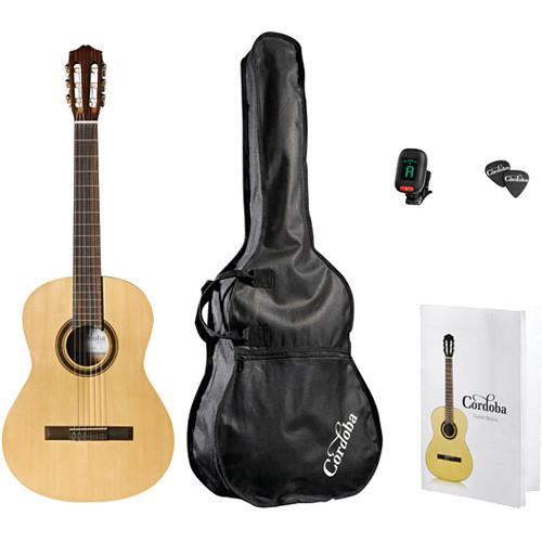 Cordoba CP100 Iberia Series Nylon-String Classical Guitar Pack with Tuner, Picks & Gig Bag
