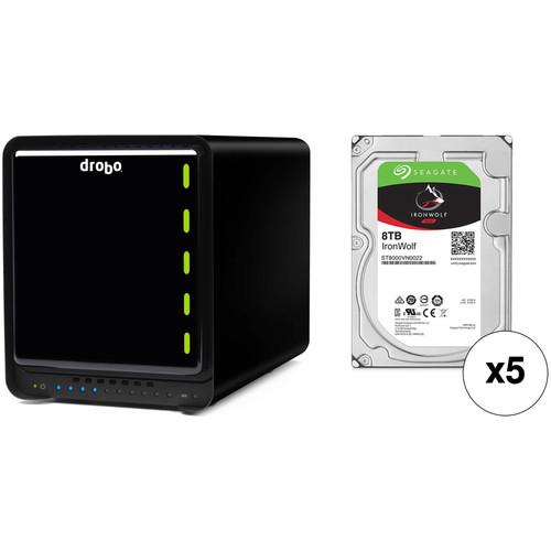 Drobo 5C 40TB 5-Bay USB 3.0 Type-C Enclosure Kit with Seagate NAS Drives