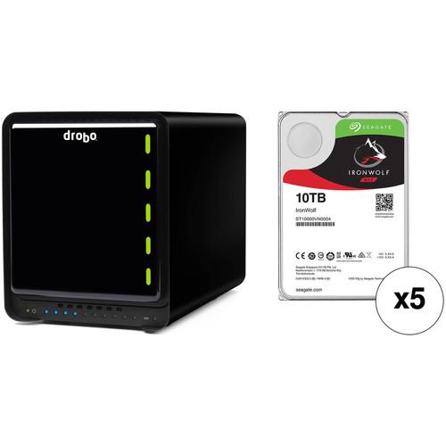 Drobo 5C 50TB 5-Bay USB 3.0 Type-C Enclosure Kit with Seagate NAS Drives