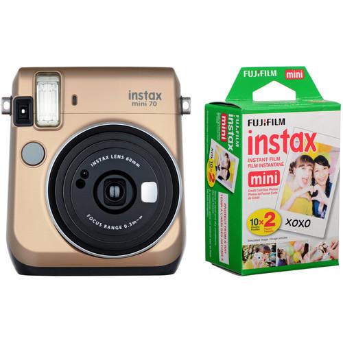 FUJIFILM INSTAX Mini 70 Instant Film Camera with 20 Sheets Film Kit