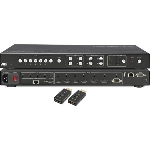 KanexPro 4K Tiler Scaler Switcher with HDBaseT and Click to Show-Me Controller