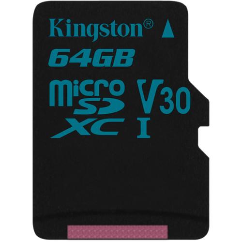 Kingston 64GB Canvas Go! UHS-I microSDXC Memory Card