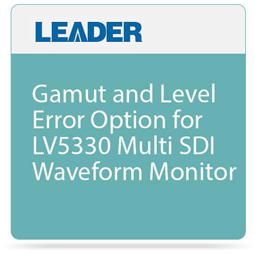 Leader Gamut and Level Error Option for LV5330 Multi SDI Waveform Monitor