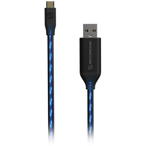 Scosche Charge & Sync Cable with Flowing Luminescence Indicator for Micro USB Devices