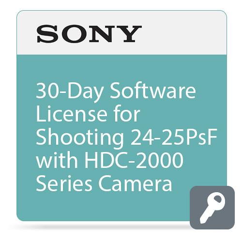 Sony 30-Day Software License for Shooting 24-25PsF with HDC-2000 Series Camera