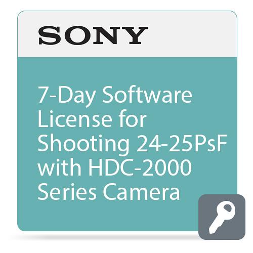 Sony 7-Day Software License for Shooting 24-25PsF with HDC-2000 Series Camera