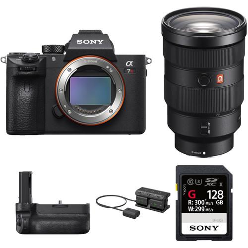 Sony Alpha a7R III Mirrorless Digital Camera with 24-70mm f 2.8 Lens and Vertical Grip Kit