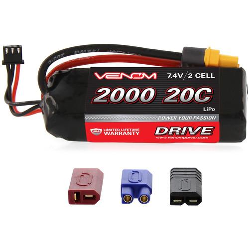 Venom Group Venom 20C 2S 2000mAh 7.4V Lipo Battery With Universal Plug System