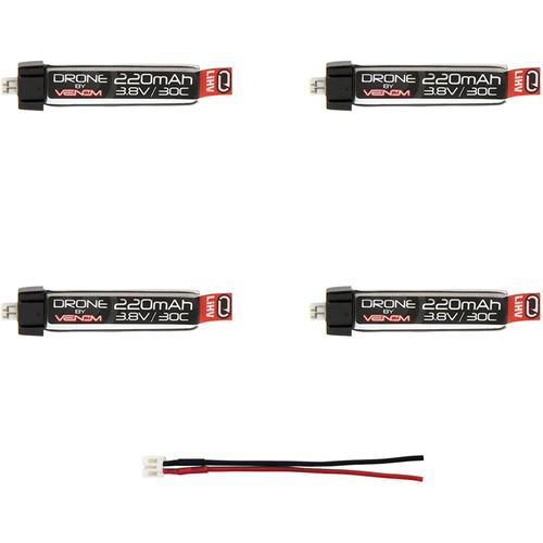 Venom Group Venom 30C 1S 220mAh 3.8V Lihv Battery With Mcpx Jst-Ph 2.0 Connector