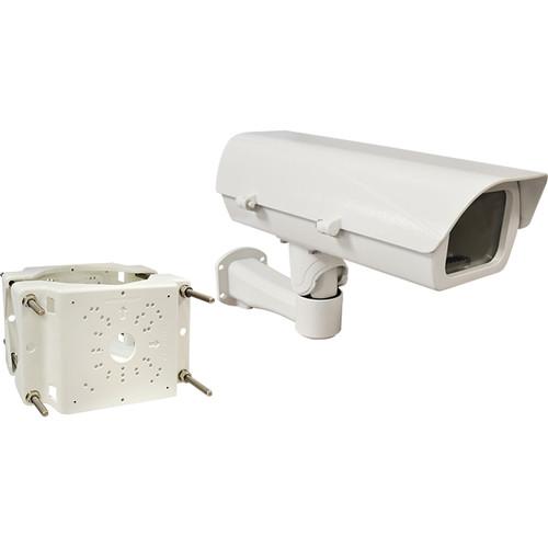 ACTi Pole Mount & PoE Heavy-Duty Outdoor Camera Housing with Bracket Combo Kit