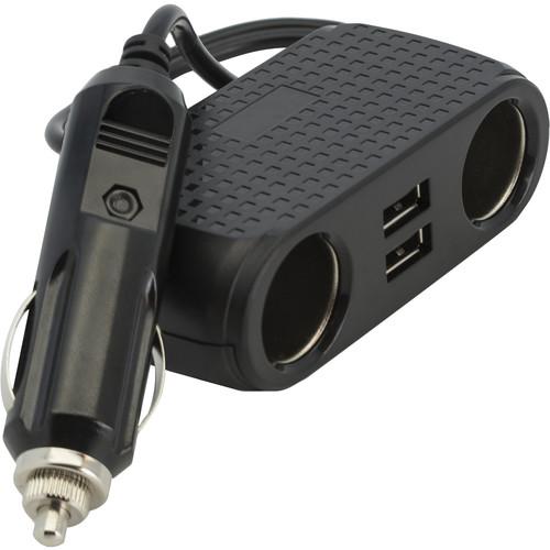 Bracketron DuoPort Dual 12V Socket USB Adapter