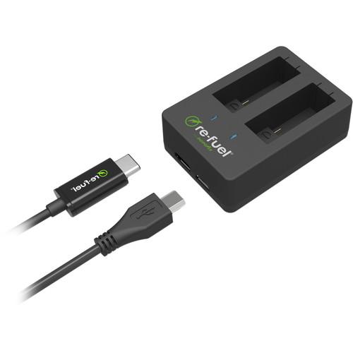 DigiPower Re-Fuel USB Dual Charger for GoPro HERO5 6 Battery