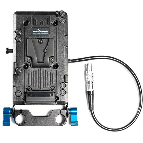 IndiPRO Tools V-Mount Plate for Canon C300 Mark II with 4-Pin Connector Cable & 15mm Rod System