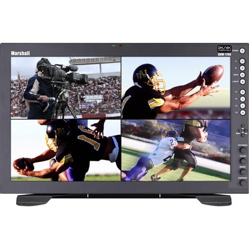 Marshall Electronics Desk Top Quad View 17" Native Resolution Monitor. 4K Quad 3G-SDI "