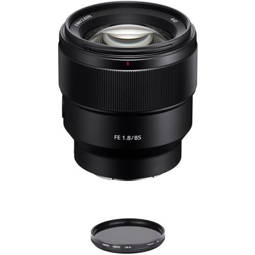Sony FE 85mm f 1.8 Lens with Circular Polarizer Filter Kit