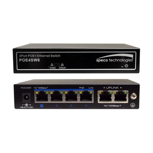 Speco Technologies 6-Port PoE 10 100Base-T Ethernet Switch