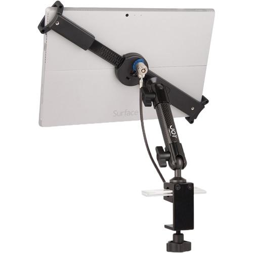 The Joy Factory LockDown Universal C-Clamp Carbon Fiber Mount with Key Lock for 10-13" Tablets