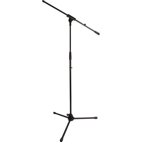 Ultimate Support JS-MCFB100C JamStands Series Tripod Mic Stand with Fixed-Length Boom and Blue Accent Bands