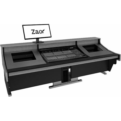 Zaor Felix Studio Desk with Dual 8 RU Rack Bays for Medium Large Mixers
