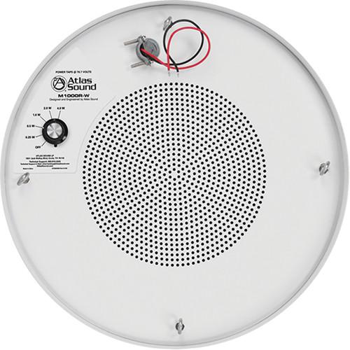 Atlas Sound 8" Dual Cone Sound Masking Loudspeaker with 4W 70V Transformer and Round Enclosure