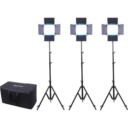 Dracast LED500 S-Series Daylight 3-Light Kit with NP-F Battery Plates and Soft Case