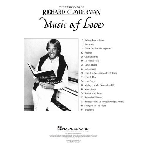 Hal Leonard Songbook: Richard Clayderman Music of Love - Piano Solo Arrangements