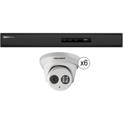 Hikvision Performance Series 8-Channel 5MP NVR with 2TB HDD and 6 4MP Outdoor Turret Cameras Kit