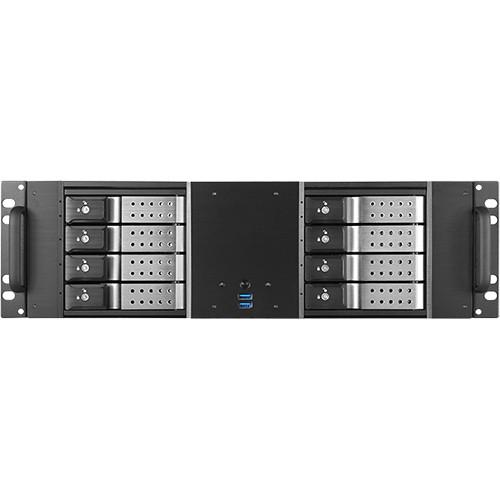 iStarUSA D-380HN 3U Compact 8 x 3.5" HDD Bay Trayless Hotswap microATX Chassis