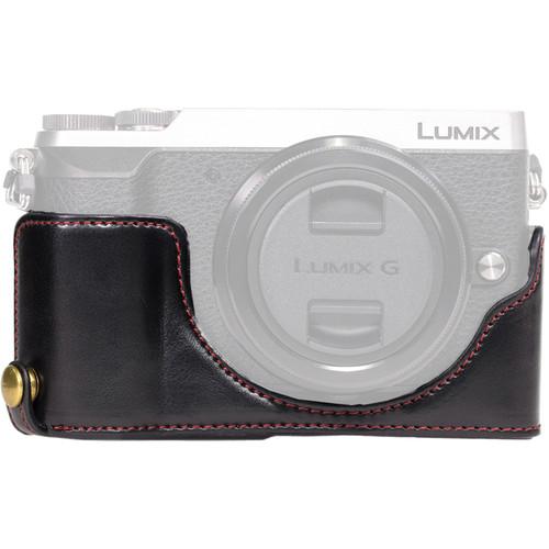 MegaGear Ever Ready Leather Half-Bottom Camera Case for Panasonic LUMIX GX85