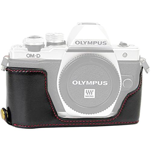 MegaGear Ever Ready PU Leather Half Case and Strap for Olympus OM-D, E-M5 Mark II
