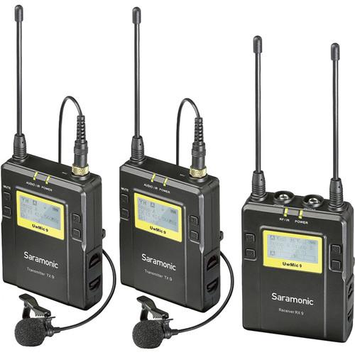 Saramonic UwMic9 2-Person Camera-Mount Wireless Omni Lavalier Microphone System