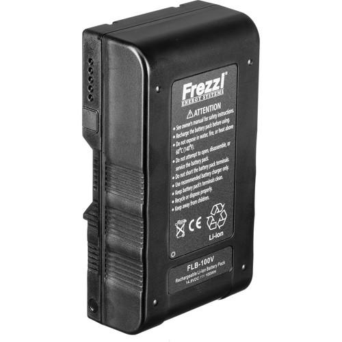 Frezzi FLB-100V 14.8 VDC Lithium Ion Brick Battery - V-Lock Mount, 100Wh, Advanced Meter
