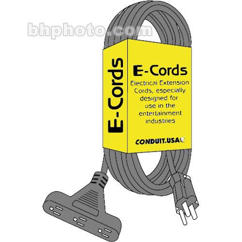 Pro Co Sound E-Cord Electrical Extension Cord with 3 Outlet Power Block - 1