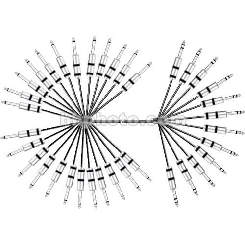 Pro Co Sound Excellines Series Analog Multitrack Harness Cable 12x 1 4" TRS Stereo Phone Male to 24x 1 4" TS Phone Male - 10