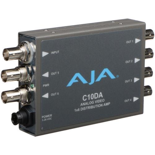 AJA C10DA Analog BNC 1x6 Distribution Amplifier with NTSC & PAL Support