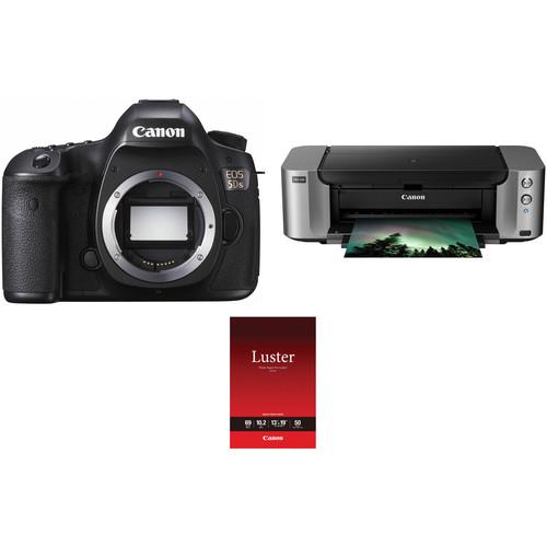 Canon EOS 5DS DSLR Camera Body with Inkjet Printer Kit